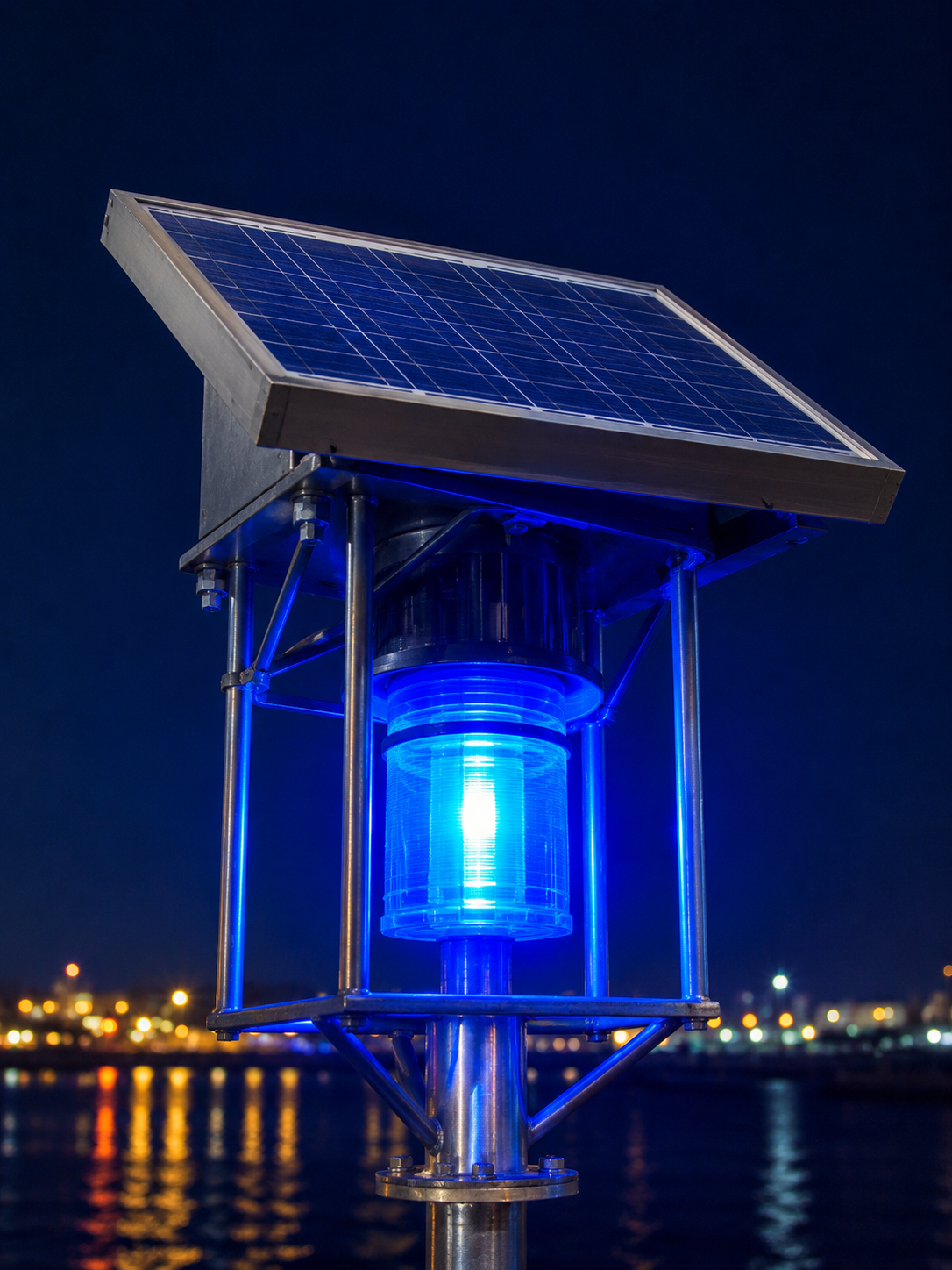 Solar Marine Navigation Beacon Light